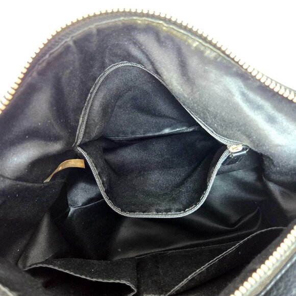 COACH 2014 Charlie Black Leather Kangaroo Pouch Hobo Shoulder Bag 29881 - Picture 6 of 11